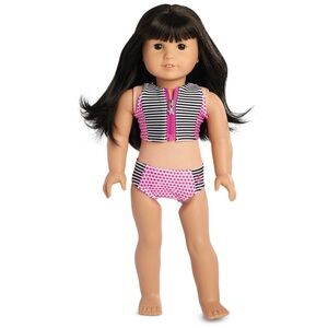 American Girl Truly Me Stripes & Dots Swimsuit
